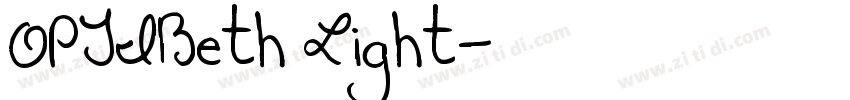 OPTIBeth Light字体转换